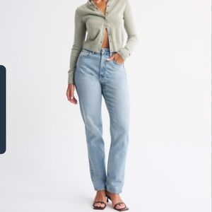 Abercrombie Curve Love Ultra High Rise 90s Straight Jean